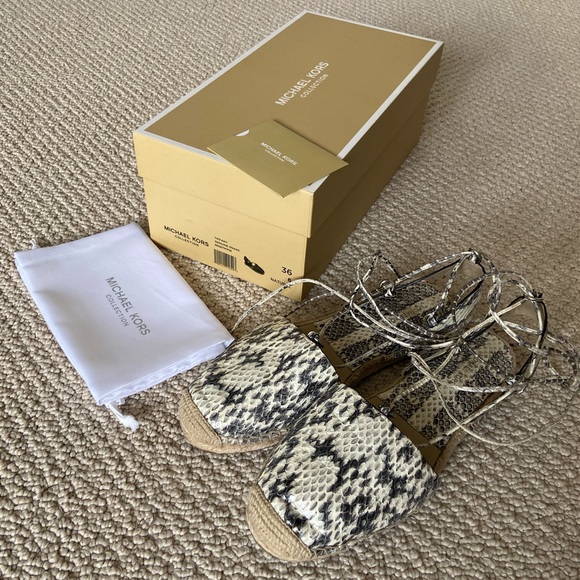 Michael Kors Snakeskin Sandals - Picture 2 of 5